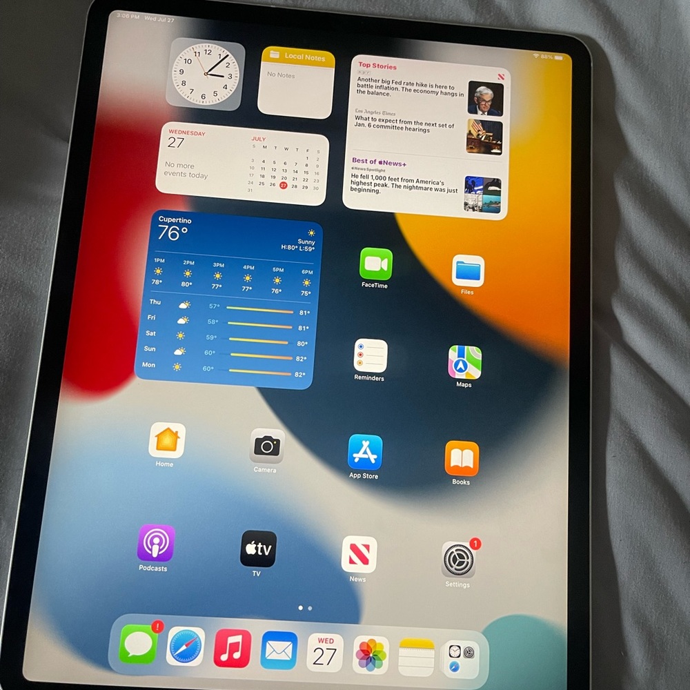 iPad Pro 256 fb Wi-Fi +cellular Verizon 3rd gen